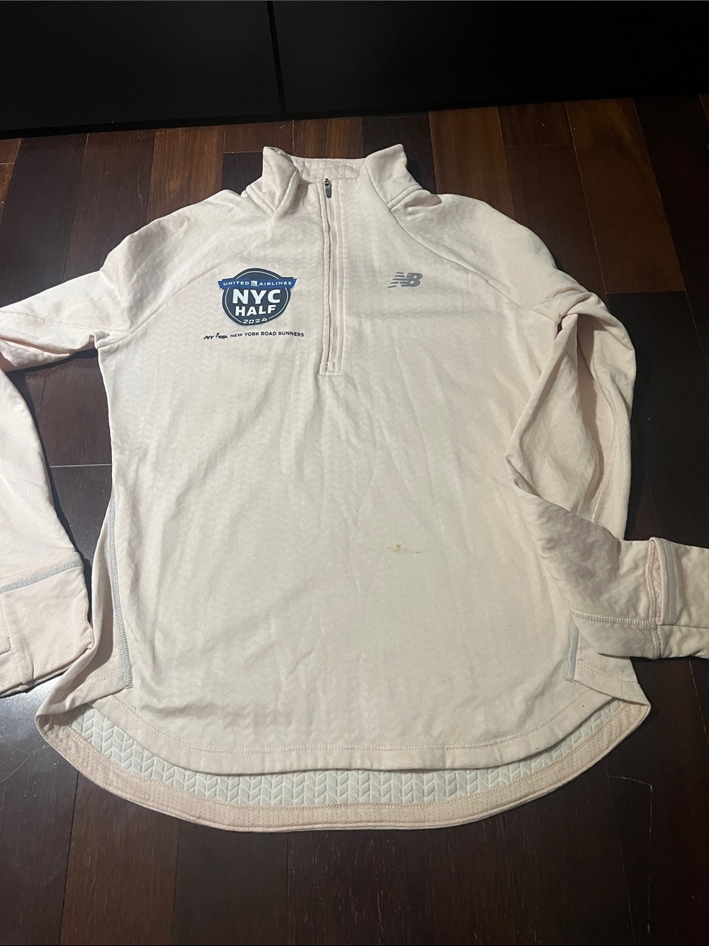 New Balance Pale Pink NYC Half Quarter-Zip Pullover
